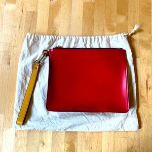 Creatures of Comfort Leather Color block wristlet clutch